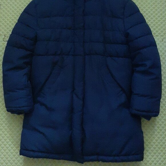 Frost Free Hooded Fleece Lined Storm Cuff Long Puffer Jacket Coat - Picture 2 of 3